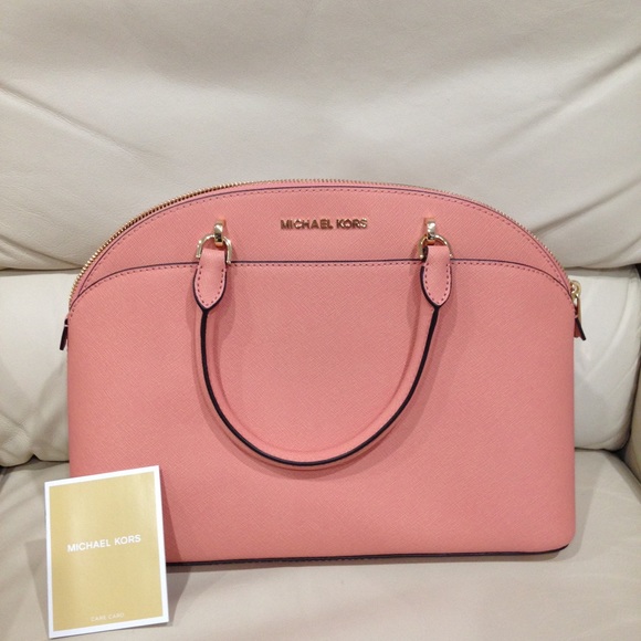 Michael Kors Handbags - NWOT Michael Kors Salmon Coral Satchel Purse Bag